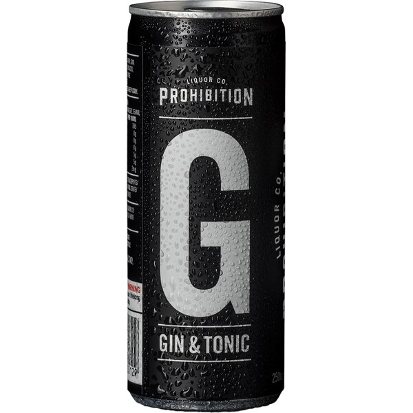 Prohibition Gin & Tonic Can 250ml