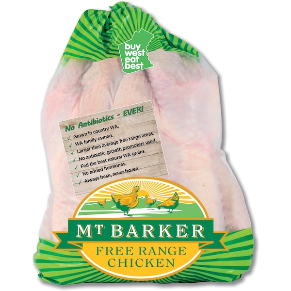 Mt Barker Free Range Chicken Whole Free Range Chicken 1.1kg - 2.2kg