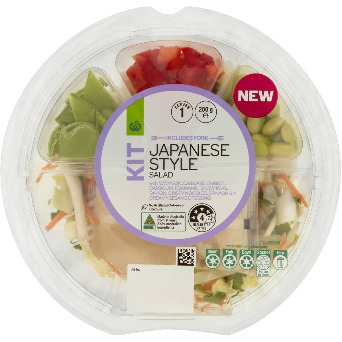 Woolworths Japanese Style Salad Bowl 200g bunch