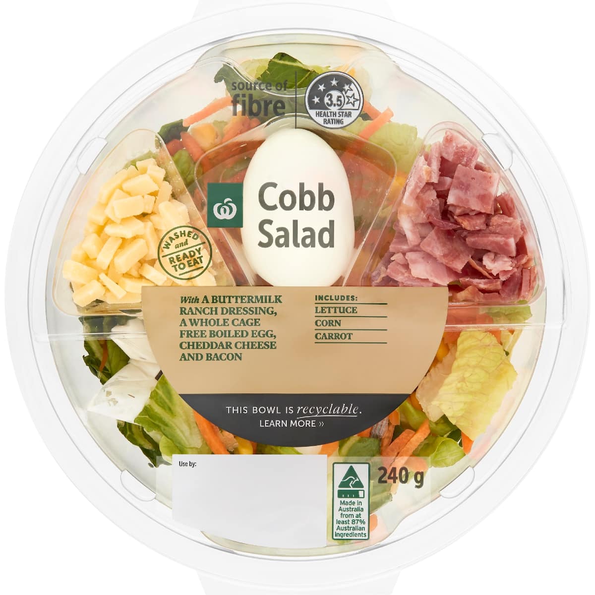 Woolworths Cobb Salad Bowl 240g bunch
