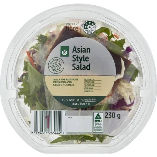 Woolworths Asian Salad Bowl 230g bunch