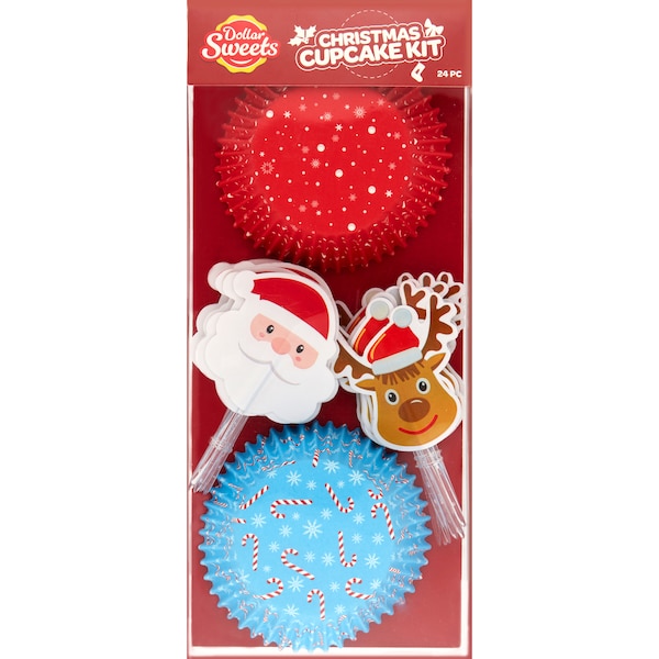 Dollar Sweets Christmas Cupcake Kit Kit 24 Piece 24 Pack