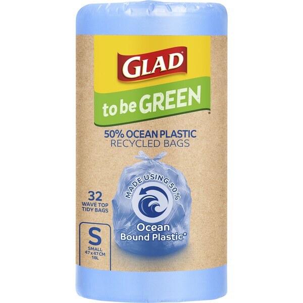 Glad To Be Green 50% Ocean Plastic Recycled Bag Small 32 pack