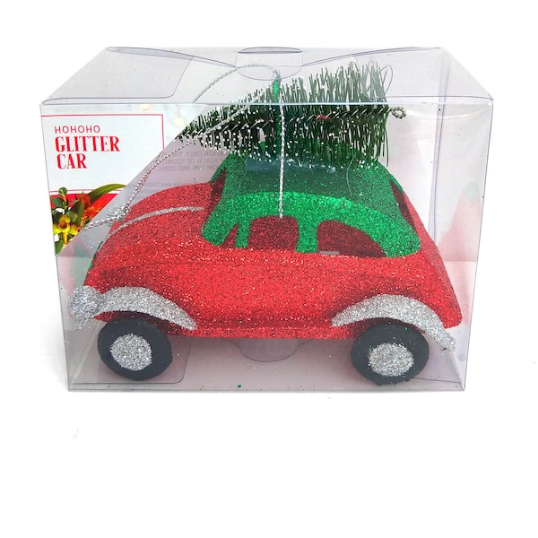 Christmas Hohoho Glitter Car Each