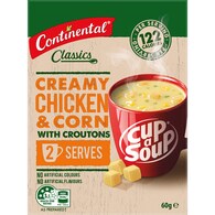 Continental Classics Cup A Soup Creamy Chicken & Corn With Croutons
