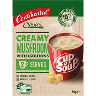 Continental Classics Cup A Soup Creamy Mushroom With Croutons