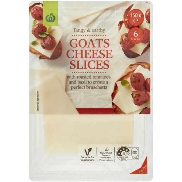 Woolworths Goat Cheese Slices 150g