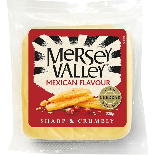 Mersey Valley Cheddar Cheese Mexican Flavour 235g