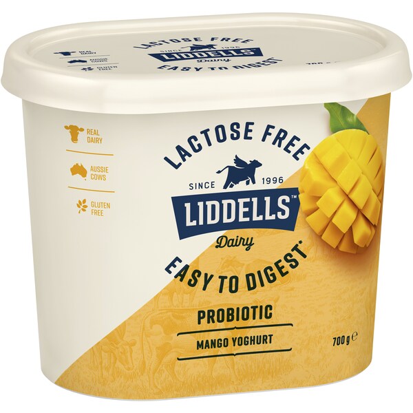 Liddells Lactose Free Probiotic Yoghurt Mango 700g