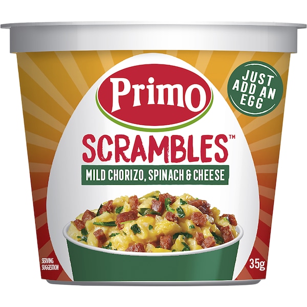 Primo Scrambles Mild Chorizo, Cheese & Spinach 35g