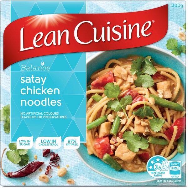 Lean Cuisine Bowl Chicken Satay Noodles Frozen Meal 300g