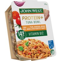John West Protein Tuna Bowl Brown Rice Couscous Tomato Onion Chilli
