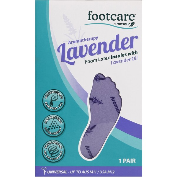 Footcare Shoe Care Lavender Foam Inner Soles 1 Pair