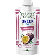 Farmers Union Greek Style Yoghurt Pouch Passionfruit