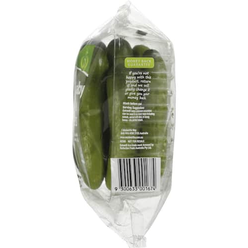 Woolworths Qukes Baby Cucumbers 250g bunch