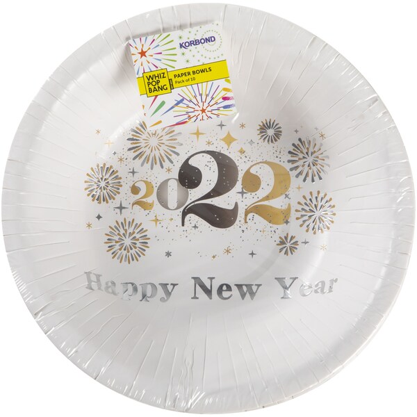 New Year's Eve Premium Foil Paper Bowls 10 pack