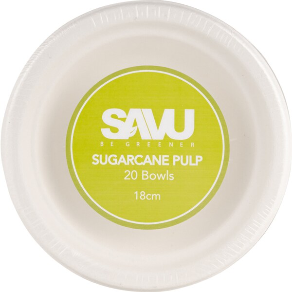 Savu Sugarcane Pulp Bowls 20 Pack