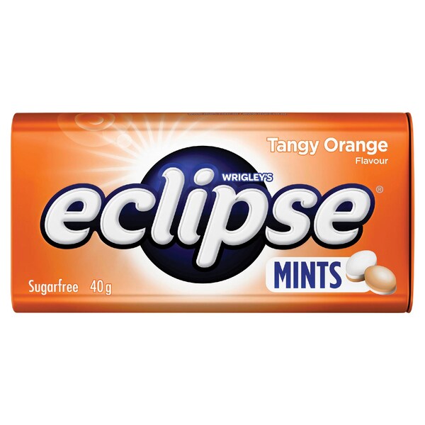 Eclipse Tangy Orange Sugar Free Mints Tin 40g