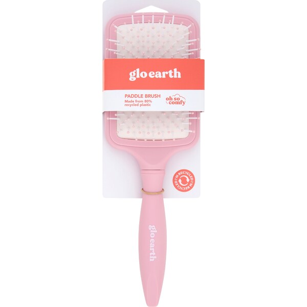 GloEarth Recycled Plastic Paddle Hair Brush each