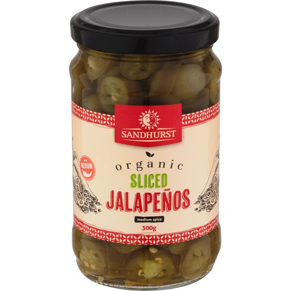Sandhurst Organic Sliced Jalapenos 300g