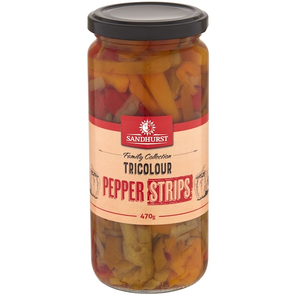 Sandhurst Tricolour Pepper Strips 470g