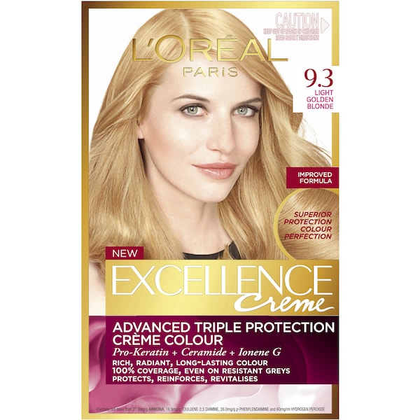 L'Oreal Paris Paris Excellence Creme 9.3 Light Golden Blonde Each