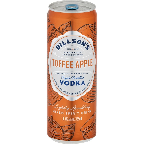 Billson's Vodka & Toffee Apple Can 355ml