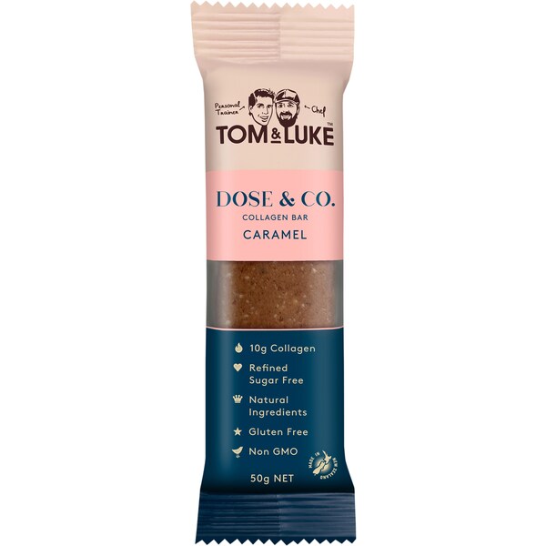 Tom & Luke Dose & Co Collagen Bar Caramel 50g