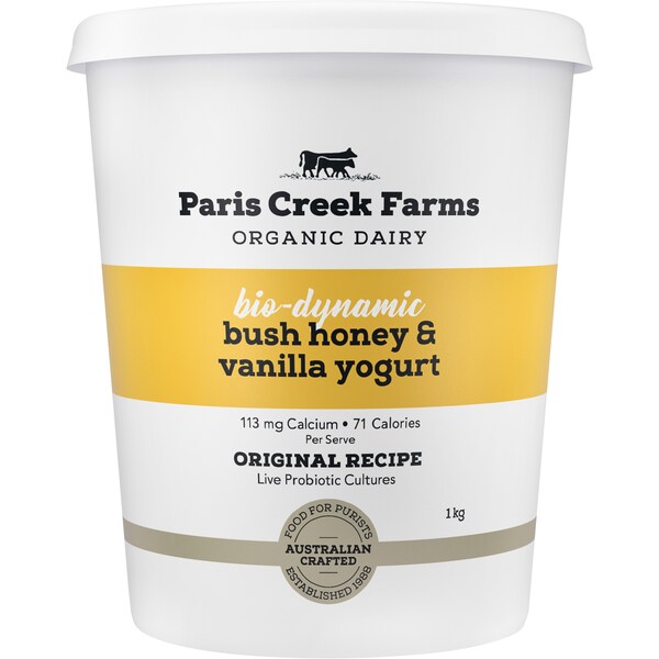 Paris Creek Farms Bush Honey & Vanilla Yoghurt 1kg