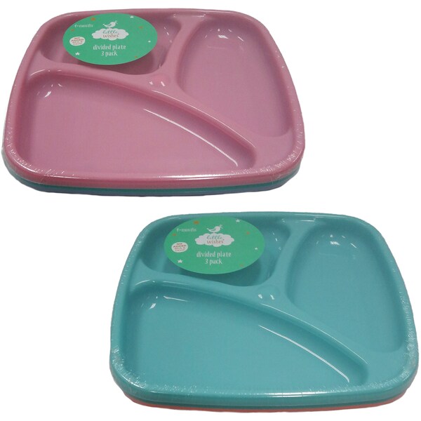 Little Wishes Divided Plates 3 Pack