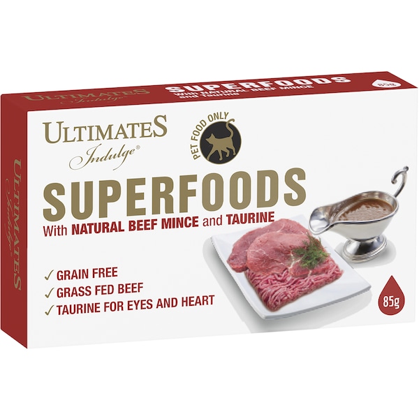 Ultimates Indulge Cat Superfood Beef Mince & Taurine 85g