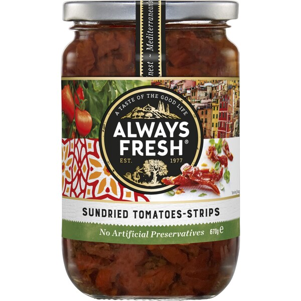 Always Fresh Sundried Tomatoes Strips 670g