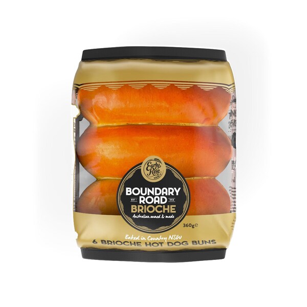Boundary Road Brioche Hot Dog Buns 6 pack