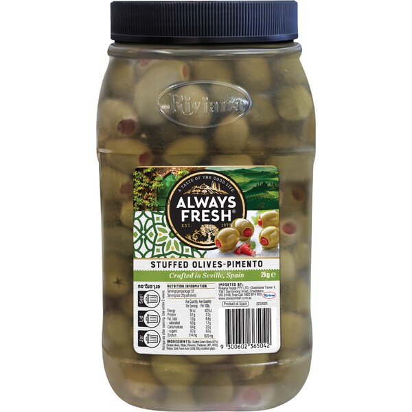 Always Fresh Stuffed Olives Pimento 2kg