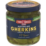 Three Threes Australian Gherkins Sweet Sliced