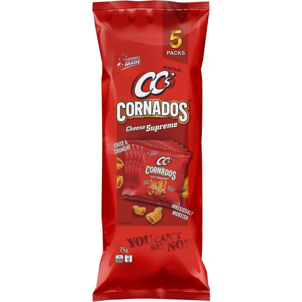 CC's Cornados Cheese Supreme Chips Multipack 5 pack