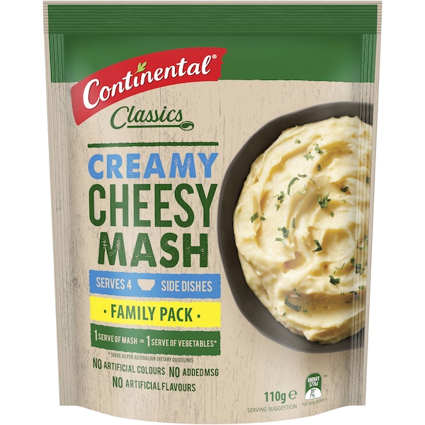 Continental classics creamy cheesy mash Family Pack serves 4 110g