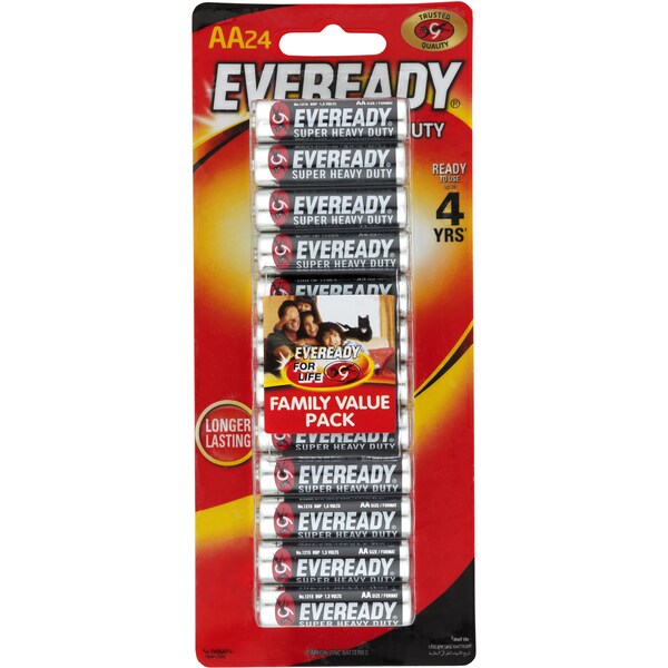 Eveready Super Heavy Duty Aa Family Saver Pack 24 Pack