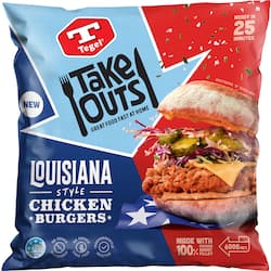 Tegel Take Outs Louisiana Style Chicken Burgers 600g