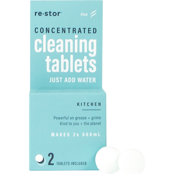 Restor Concentrated Cleaning Tablet Kitchen Aloe 2 pack
