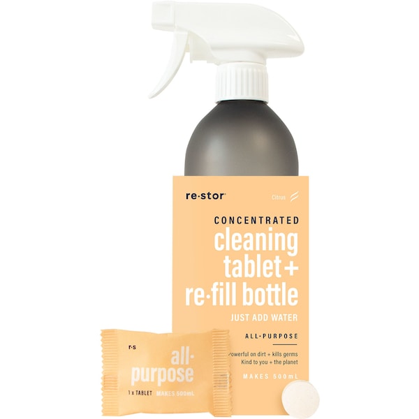 Restor Concentrated Cleaning Tablet & Refill Bottle All Purpose each