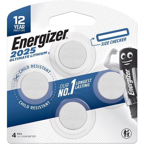 Energizer Ultimate Lithium Coin Battery 2025 4 Pack