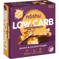 Noshu Low Carb Peanut & Caramel Nougat Indulgence Bars