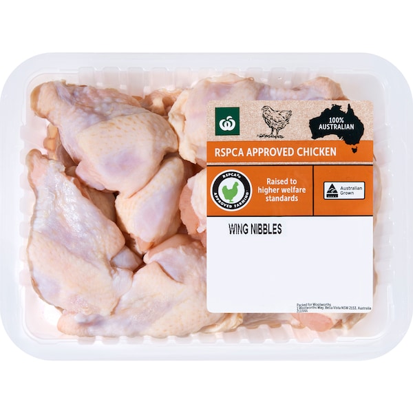 Woolworths RSPCA Approved Chicken Plain Wing Nibbles 1kg