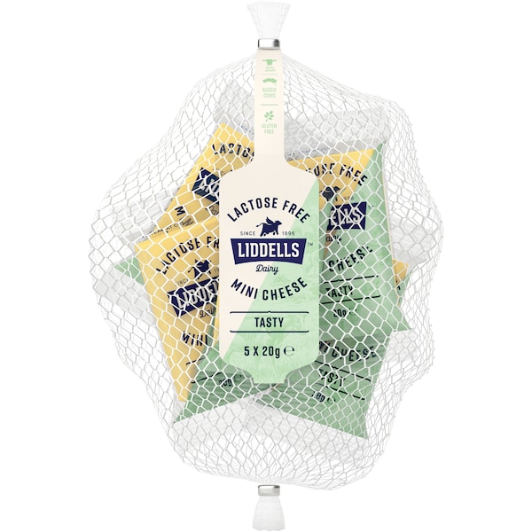 Liddells Mini Tasty Lactose Free Cheese Portions 20gx 5 Pack