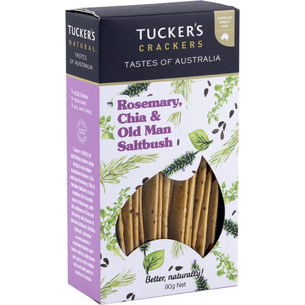 Tucker's Natural Taste Of Australia Rosemary, Chia & Salt Bush 90g