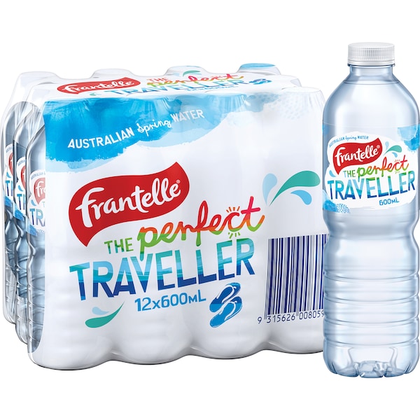 Frantelle Australian Still Spring Water Bottles Multipack 600mL x 12 pack