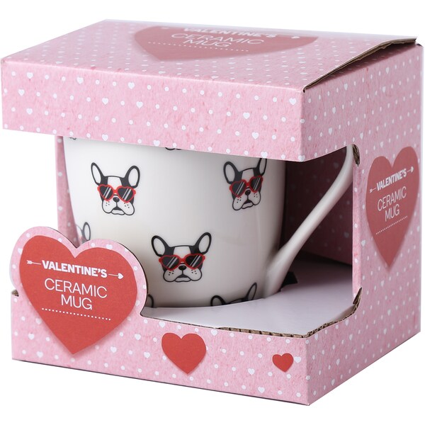 Valentine's Day Pug Mug Each