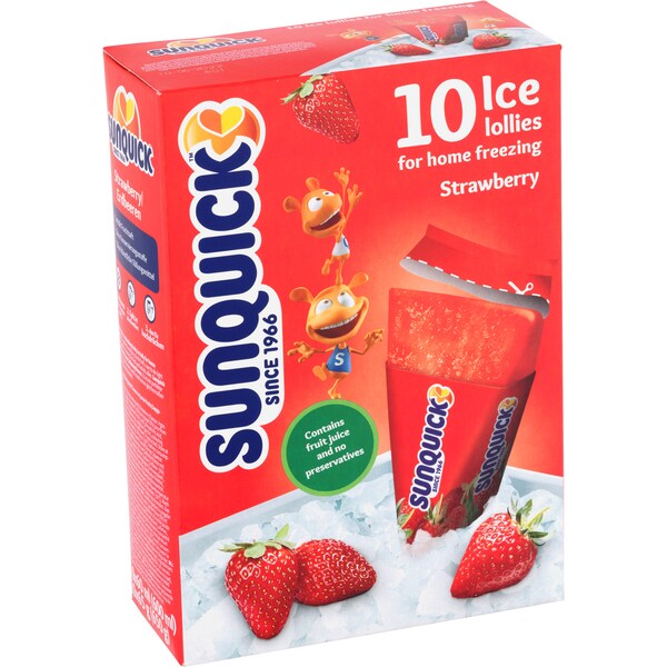 Sunquick Ice Lollies Strawberry 10 pack