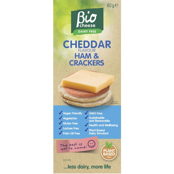 Bio Cheese Cheddar Flavour Ham & Crackers 60g